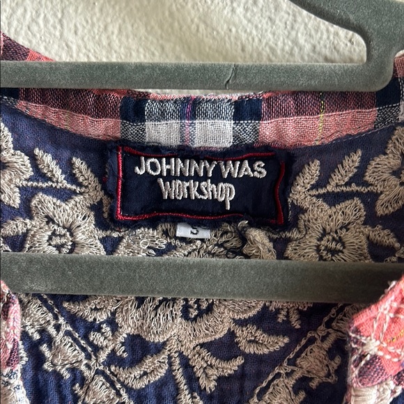Johnny Was Red and Blue Embroidered Blouse - Picture 2 of 11